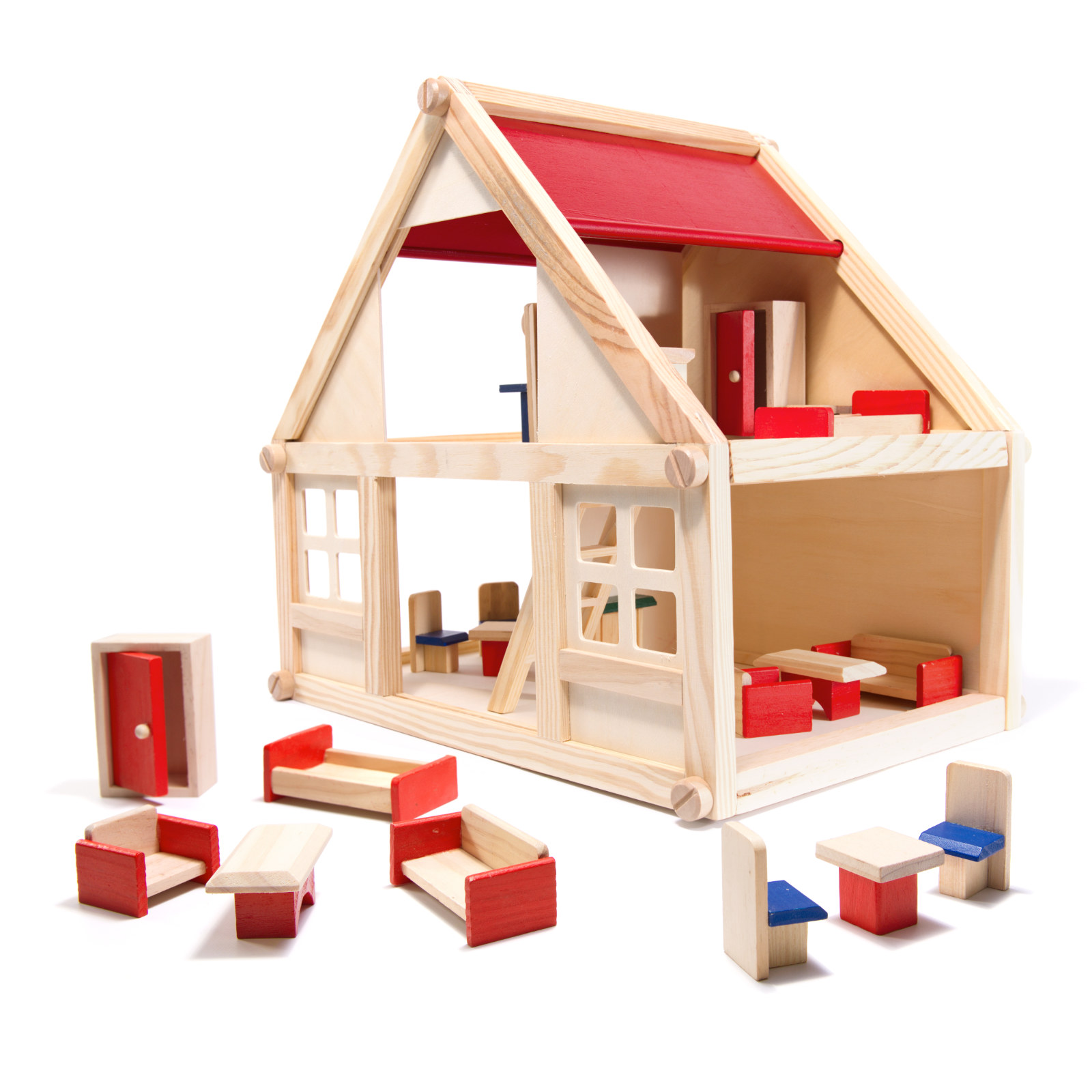 KX6486 Domek dla lalek drewniany z akcesoriami 40cm 1-1